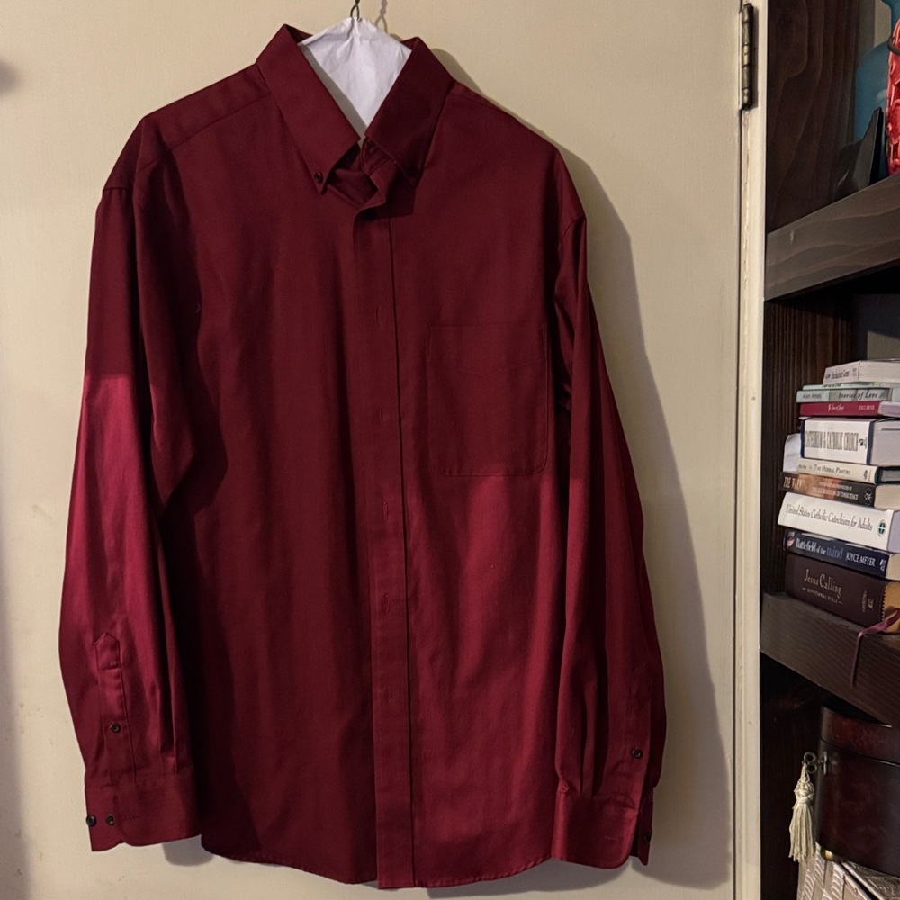 Roundtree & Yorke Deep Red Dress Shirt